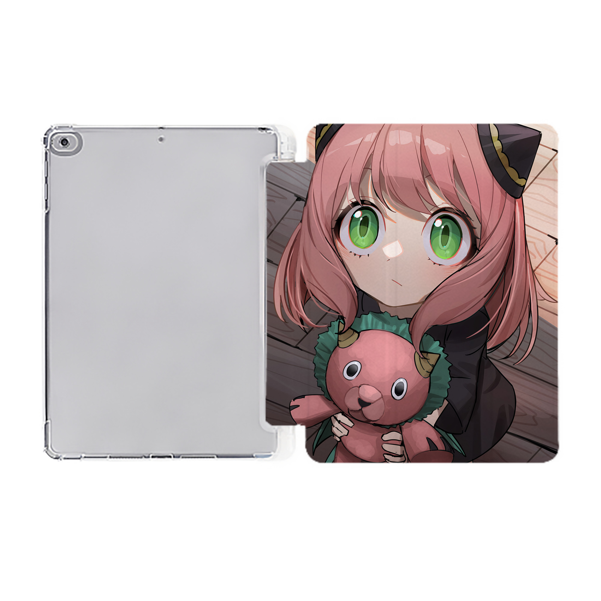 （画像用） SPY×FAMILY间谍家家酒 IPad ケース ペン収納付き 三つ折りスタンド PUレザー×シリコン 対応機種9.5/10.5/10.9インチ